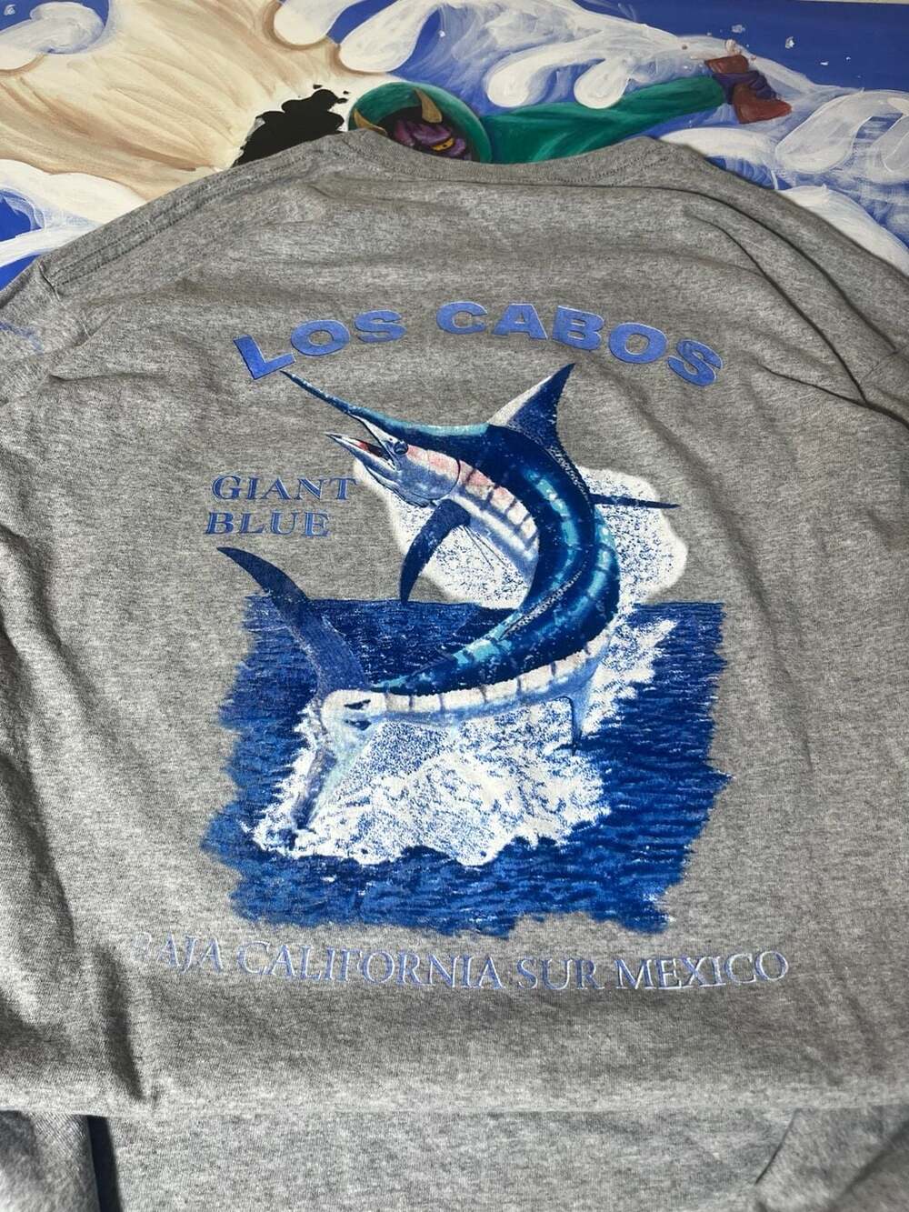 Yazbek Los Cabos Giant Blue Marlin Graphic Long Sleeve T-Shirt